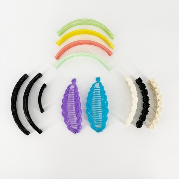 Vintage Bundle 80s/90s Set of Banana Clips - Picture 1 of 6
